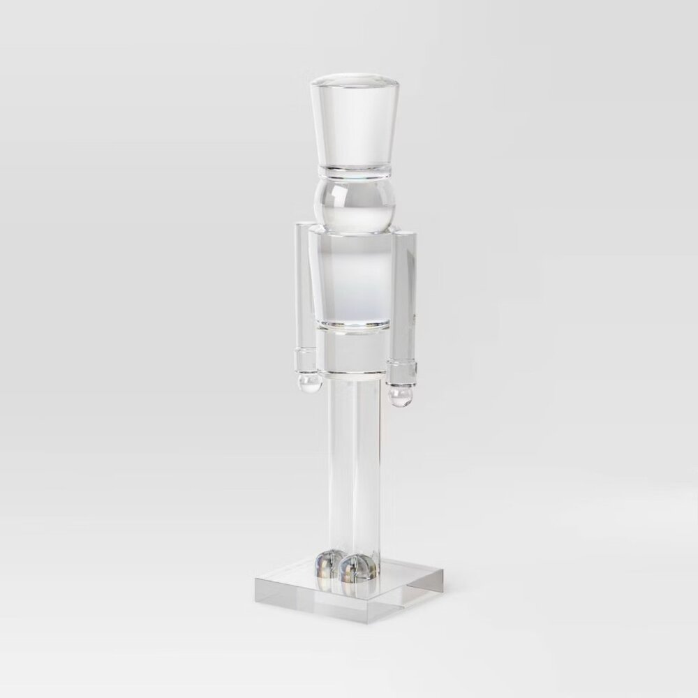 Target Wondershop 10” Acrylic Nutcracker Clear Christmas Decor NEW